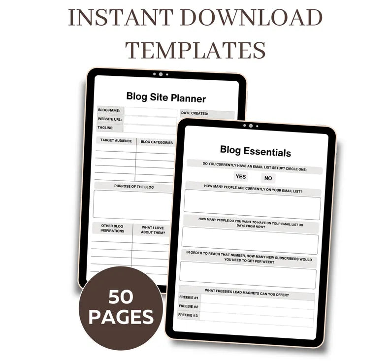 Printable Blog Planner, Blog Post Outline, Blog Planning, Content Strategy, Starting a Blog Planner, Blogging Planner, Instant Download