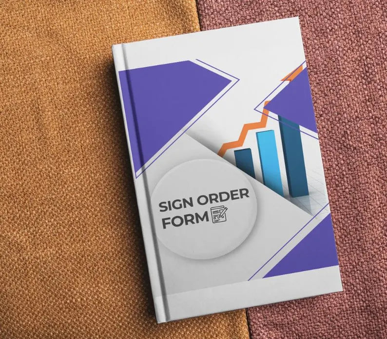 Sign Order Form Template, Editable PDF, Business Document, Custom Order Sheet, Print-at-Home Instant Download.