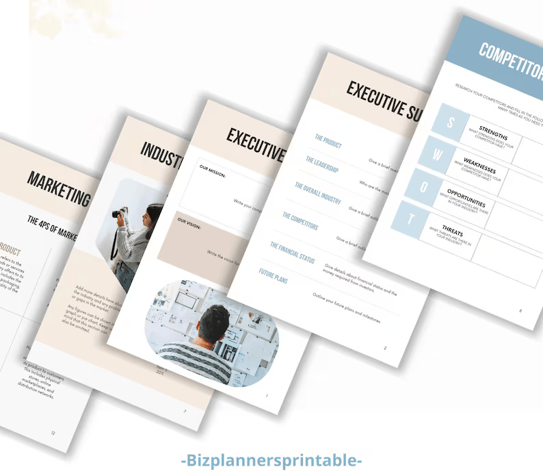 Business Plan Template, Business Plan, Small Business Plan PDF, Business Planner Template, Startup Business Template