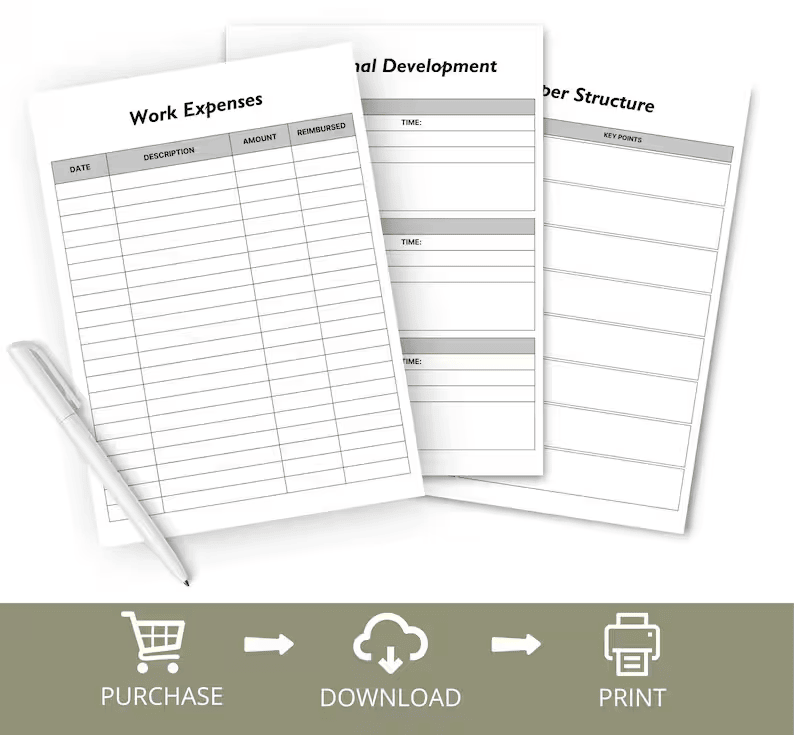 Printable Office Work Planner, Office Task Planner, Office Organizer, Work To Do List, Work Schedule, Employee Planner, Office Work Schedule