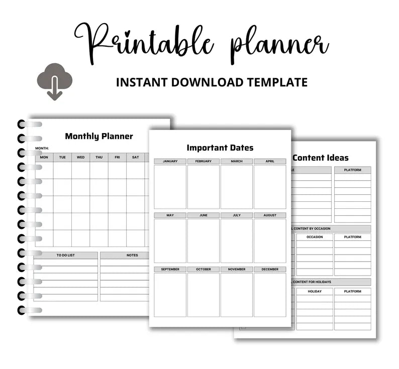 Printable Podcast Planner Template, Podcast Content Planning Worksheet, Printable Podcast Checklist, Podcast Planning Template Download