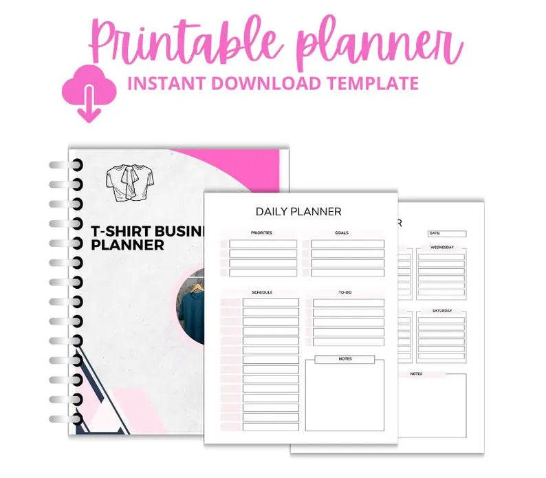 T Shirt Business Planner Small Business Planner Finance Client Project Tracker T-shirt Business Startup Guide Shirt Inventory Sales Planner