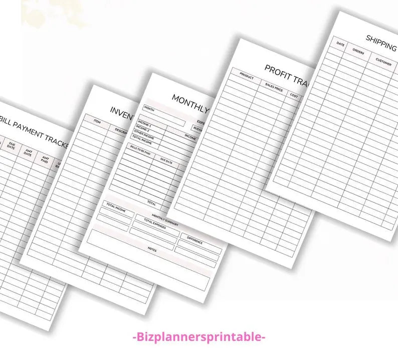 T Shirt Business Planner Small Business Planner Finance Client Project Tracker T-shirt Business Startup Guide Shirt Inventory Sales Planner