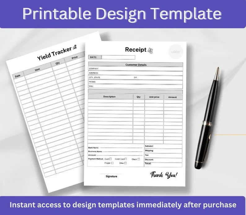 Sign Order Form Template, Editable PDF, Business Document, Custom Order Sheet, Print-at-Home Instant Download.